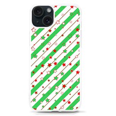 Christmas Paper Stars Pattern Texture Background Colorful Colors Seamless Iphone 15 Tpu Uv Print Case by Ket1n9