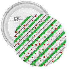 Christmas Paper Stars Pattern Texture Background Colorful Colors Seamless 3  Buttons