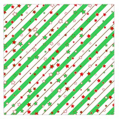 Christmas Paper Stars Pattern Texture Background Colorful Colors Seamless Square Satin Scarf (36  X 36 ) by Ket1n9