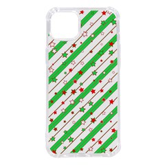 Christmas Paper Stars Pattern Texture Background Colorful Colors Seamless Iphone 14 Plus Tpu Uv Print Case