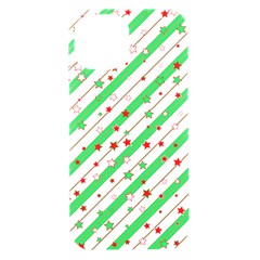 Christmas Paper Stars Pattern Texture Background Colorful Colors Seamless Iphone 15 Black Uv Print Pc Hardshell Case