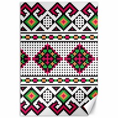 Ukrainian Folk Seamless Pattern Ethnic Ornament Border Element Traditional Canvas 12  X 18 