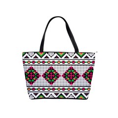 Ukrainian Folk Seamless Pattern Ethnic Ornament Border Element Traditional Classic Shoulder Handbag