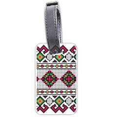 Ukrainian Folk Seamless Pattern Ethnic Ornament Border Element Traditional Luggage Tag (one Side)