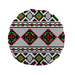 Ukrainian Folk Seamless Pattern Ethnic Ornament Border Element Traditional Standard 15  Premium Round Cushions