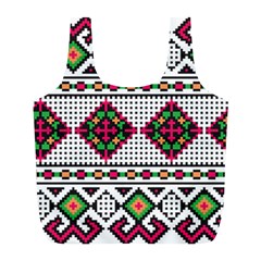 Ukrainian Folk Seamless Pattern Ethnic Ornament Border Element Traditional Full Print Recycle Bag (l)