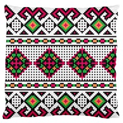 Ukrainian Folk Seamless Pattern Ethnic Ornament Border Element Traditional Standard Premium Plush Fleece Cushion Case (one Side)