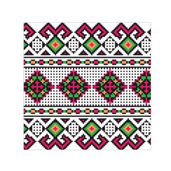 Ukrainian Folk Seamless Pattern Ethnic Ornament Border Element Traditional Square Satin Scarf (30  X 30 )