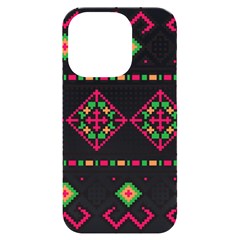 Ukrainian Folk Seamless Pattern Ethnic Ornament Border Element Traditional Iphone 14 Pro Black Uv Print Case by Grandong