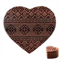 Ukrainian Folk Seamless Pattern Ethnic Ornament Border Element Traditional Heart Wood Jewelry Box by Grandong