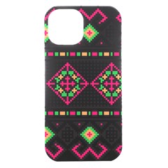 Ukrainian Folk Seamless Pattern Ethnic Ornament Border Element Traditional Iphone 15 Black Uv Print Pc Hardshell Case