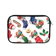 Christmas Socks Gloves Candy Cane Stocking Seamless Apple Macbook Pro 13  Zipper Case