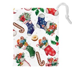 Christmas Socks Gloves Candy Cane Stocking Seamless Drawstring Pouch (4xl)