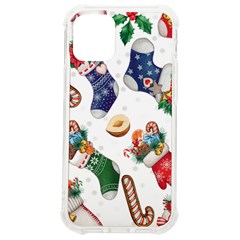 Christmas Socks Gloves Candy Cane Stocking Seamless Iphone 12 Mini Tpu Uv Print Case	 by Grandong