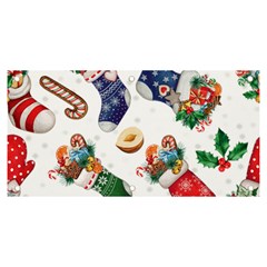 Christmas Socks Gloves Candy Cane Stocking Seamless Banner And Sign 6  X 3 