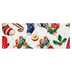 Christmas Socks Gloves Candy Cane Stocking Seamless Banner And Sign 8  X 3 