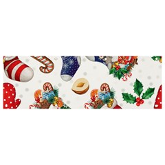 Christmas Socks Gloves Candy Cane Stocking Seamless Banner And Sign 9  X 3 