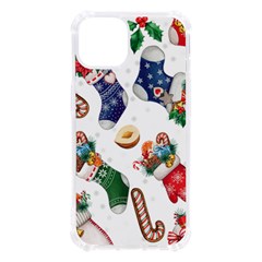 Christmas Socks Gloves Candy Cane Stocking Seamless Iphone 13 Tpu Uv Print Case