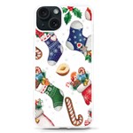 Christmas Socks Gloves Candy Cane Stocking Seamless iPhone 15 TPU UV Print Case Front