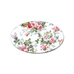 Floral Elements Peony Chinese Rose Sticker (Oval) Front