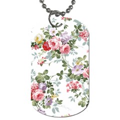 Floral Elements Peony Chinese Rose Dog Tag (two Sides)