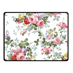 Floral Elements Peony Chinese Rose Fleece Blanket (small)