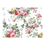 Floral Elements Peony Chinese Rose Two Sides Premium Plush Fleece Blanket (Mini) 35 x27  Blanket Back