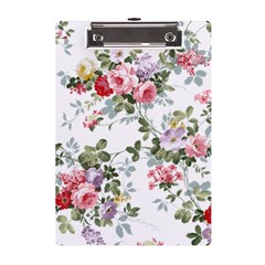 Floral Elements Peony Chinese Rose A5 Acrylic Clipboard by Grandong