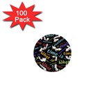 Time Nonlinear Curved Linear 1  Mini Buttons (100 pack)  Front