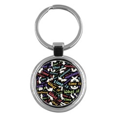 Time Nonlinear Curved Linear Key Chain (round)