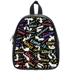 Time Nonlinear Curved Linear School Bag (small)