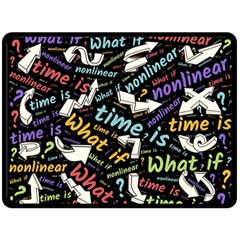 Time Nonlinear Curved Linear Fleece Blanket (large)