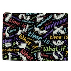 Time Nonlinear Curved Linear Cosmetic Bag (xxl)