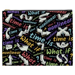 Time Nonlinear Curved Linear Cosmetic Bag (xxxl)