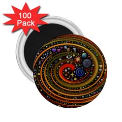 Swirl Vortex Emoji Cyclone Motion Art 2 25  Magnets (100 Pack) 