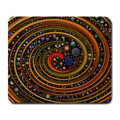 Swirl Vortex Emoji Cyclone Motion Art Large Mousepad