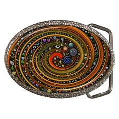 Swirl Vortex Emoji Cyclone Motion Art Belt Buckles by Paksenen