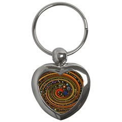 Swirl Vortex Emoji Cyclone Motion Art Key Chain (heart)