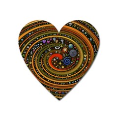 Swirl Vortex Emoji Cyclone Motion Art Heart Magnet