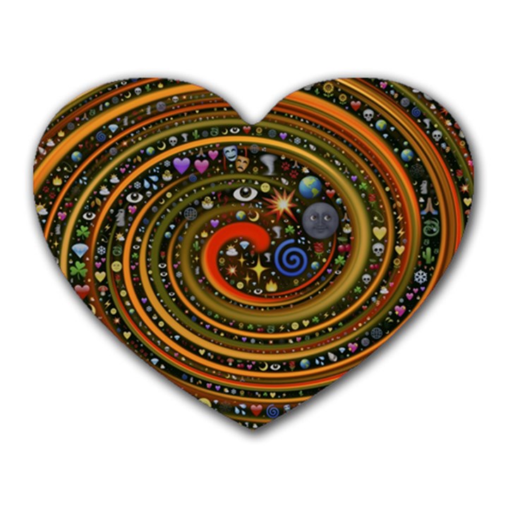 Swirl Vortex Emoji Cyclone Motion Art Heart Mousepad