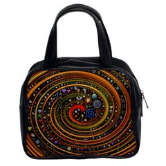 Swirl Vortex Emoji Cyclone Motion Art Classic Handbag (two Sides)