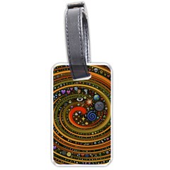 Swirl Vortex Emoji Cyclone Motion Art Luggage Tag (one Side)