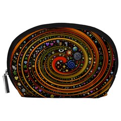 Swirl Vortex Emoji Cyclone Motion Art Accessory Pouch (large)