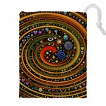 Swirl Vortex Emoji Cyclone Motion Art Drawstring Pouch (4XL) Front