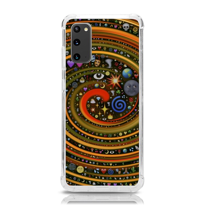 Swirl Vortex Emoji Cyclone Motion Art Samsung Galaxy S20 6.2 Inch TPU UV Case