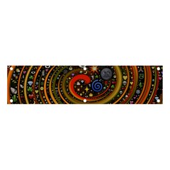 Swirl Vortex Emoji Cyclone Motion Art Banner And Sign 4  X 1  by Paksenen