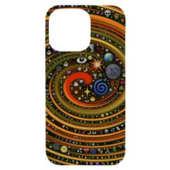 Swirl Vortex Emoji Cyclone Motion Art Iphone 14 Pro Max Black Uv Print Case by Paksenen