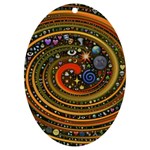 Swirl Vortex Emoji Cyclone Motion Art UV Print Acrylic Ornament Oval Front