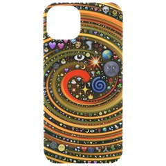 Swirl Vortex Emoji Cyclone Motion Art Iphone 15 Pro Black Uv Print Pc Hardshell Case