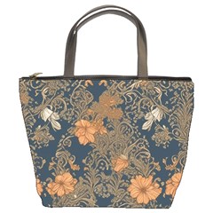 Seamless Pattern Patterns Leaves Vintage Bucket Bag